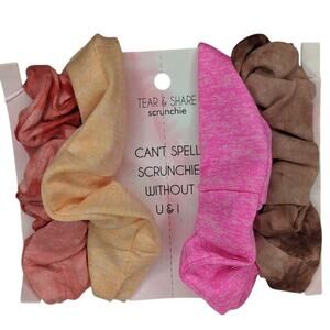 Ponytail Hair Tear and Share Friendship Scrunchie Set